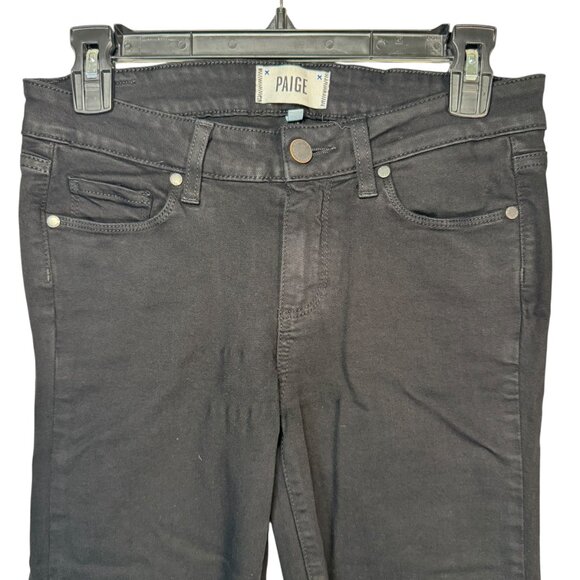 Paige Verdugo Crop Black Skinny Jeans Pants Low Rise Goth Punk Emo Metal Size 27 - Picture 2 of 7